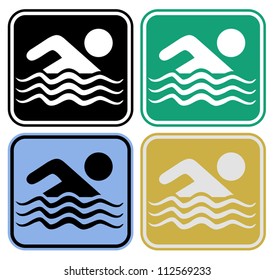 Swimming color signs