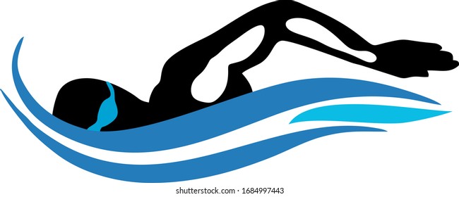 Swimming Competition, Swimmer, Swimming Pool Logo Vector
