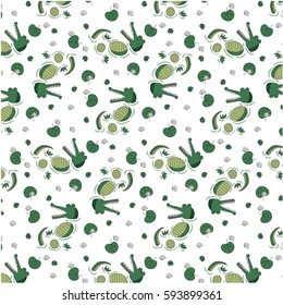 Swimming crocodile pattern