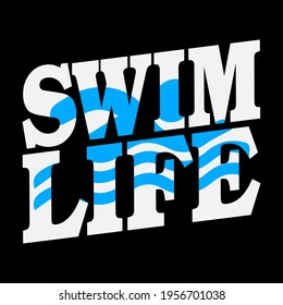 Swimming Design ready Editable Vector file for t-shirt, poster, mug, phone case, tote bag etc.