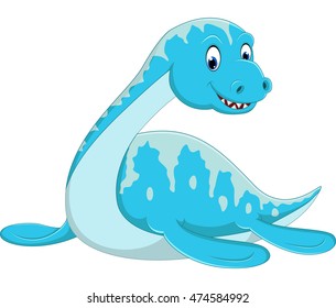 Swimming dinosaurs cartoon