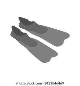 diseño de ilustraciones vectoriales de natación de zapatos de buceo