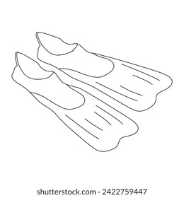 swimming diving shoes icon vector illustration design