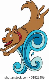 Swimming Dog