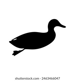 Swimming Duck silhouette or vector file 
