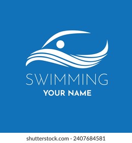 swimming eagle shape organization logo