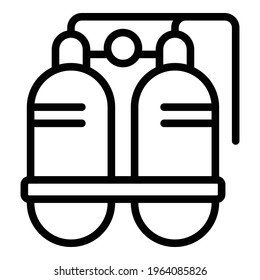 Swimming equipment icon. Outline Swimming equipment vector icon for web design isolated on white background