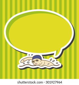 swimming exercise theme elements vector,eps