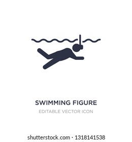 swimming figure icon on white background. Simple element illustration from Sports concept. swimming figure icon symbol design.