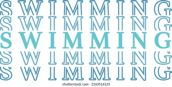 Swimming File is suitable for t-shirt, Swim mom, Swimming shirt, Swimmer, Wavy Stacked text, Boho swim, summer shirt, summer wall art, summer craft, sublimation, hobby, cards, invitations etc.