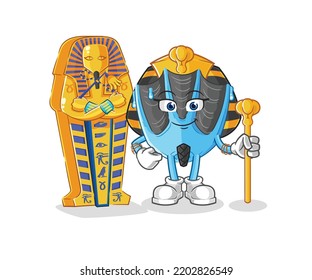 the swimming fin ancient egypt cartoon. cartoon mascot vector