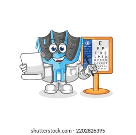 the swimming fin oculist cartoon. cartoon mascot vector
