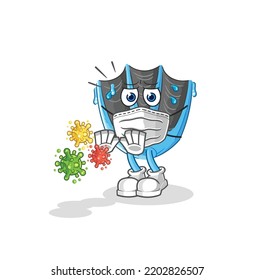 the swimming fin refuse viruses cartoon. cartoon mascot vector