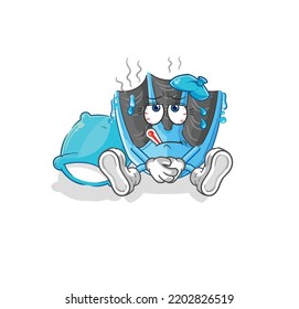 the swimming fin sick vector. cartoon character