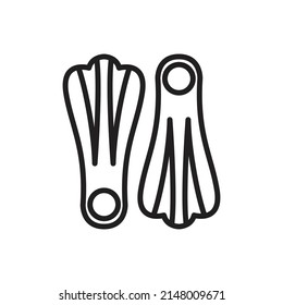 Swimming Fine Outline Icon Vector Illustration