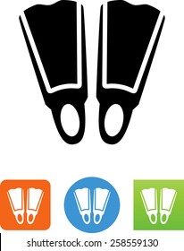 Swimming fins icon