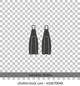 Swimming fins icon.