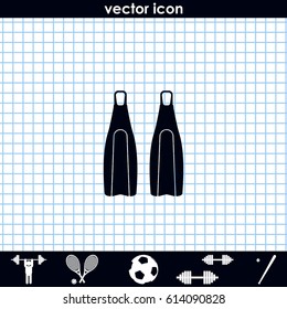 Swimming fins icon.