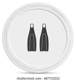 Swimming fins icon.