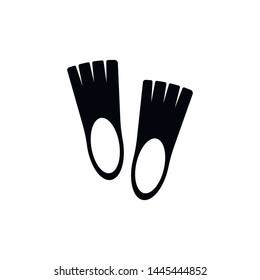 Swimming fins icon isolated on white background. Vector art.