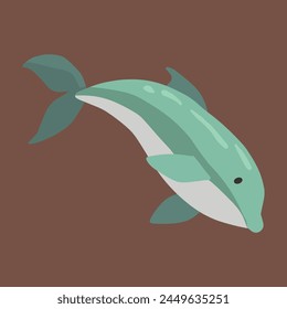 Swimming fish, element, animal, nature, cute, vector, illustration