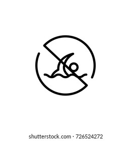 Swimming flat icon. Single high quality outline symbol of summer for web design or mobile app. Thin line signs of swimming for design logo, visit card, etc. Outline logo of diving