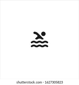 Swimming flat icon- Vector illustration