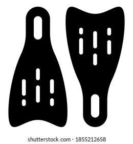 swimming flipper vector icon glyph style for Web and Mobile.