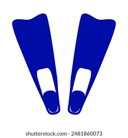 Swimming flippers or diving fins symbol