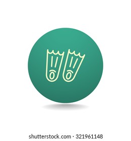 Swimming flippers icon