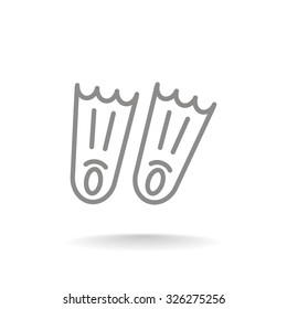 Swimming flippers icon