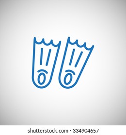 Swimming flippers icon