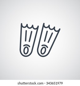 Swimming flippers icon