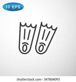 Swimming flippers icon