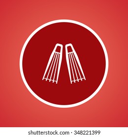 swimming flippers icon