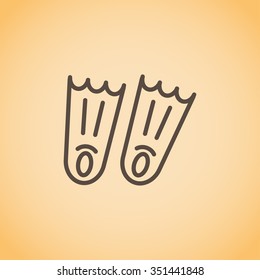 Swimming flippers icon