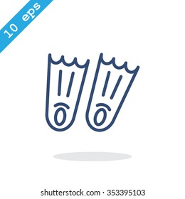 Swimming flippers icon