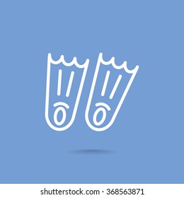 Swimming flippers icon