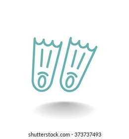 Swimming flippers icon