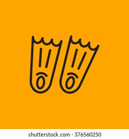 Swimming flippers icon