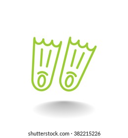 Swimming flippers icon