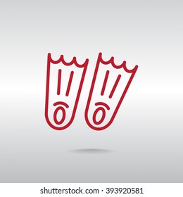 Swimming flippers icon
