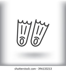 Swimming flippers icon