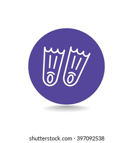 Swimming flippers icon