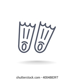 Swimming flippers icon
