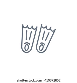 Swimming flippers icon