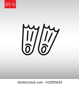 Swimming flippers icon