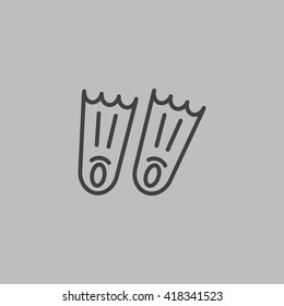 Swimming flippers icon