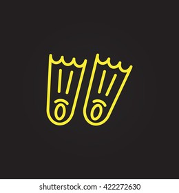 Swimming flippers icon