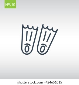 Swimming flippers icon